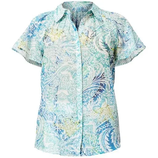 Ayanna Printed Cotton/Silk Shirt