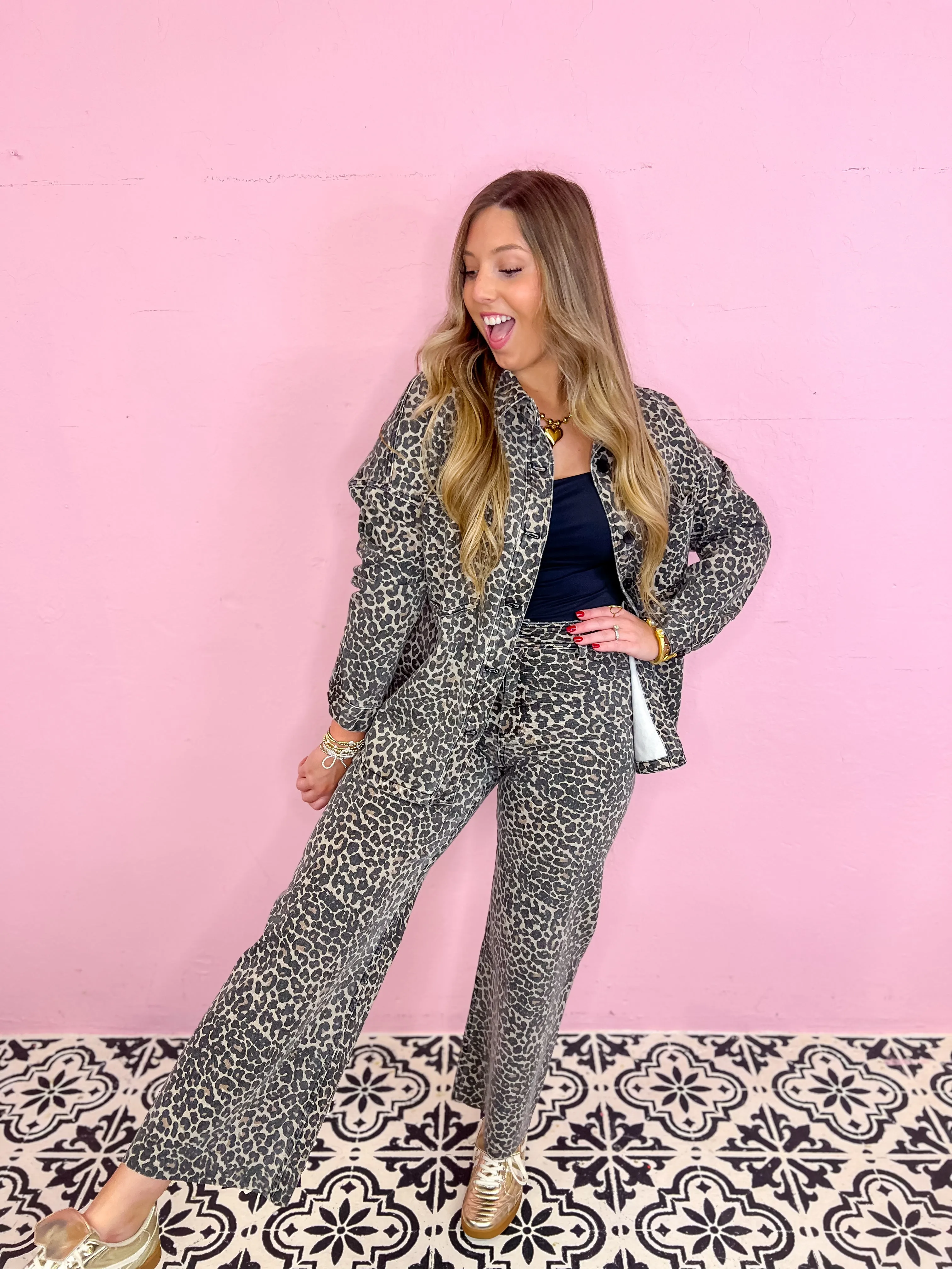 Chic Spots Leopard Pants