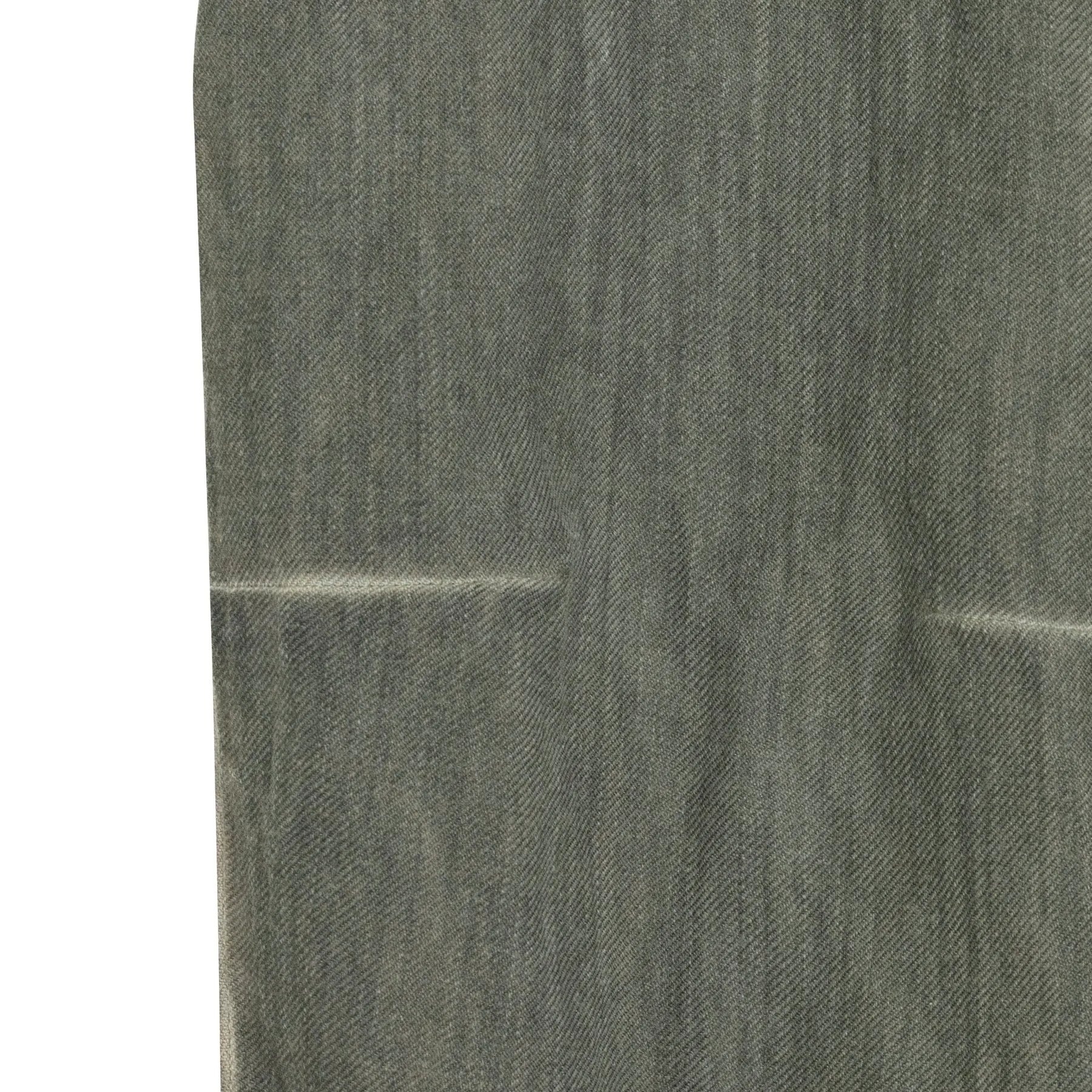 Cold Dyed Twill Weave Wool Aluminum Fiber Cropped Trousers