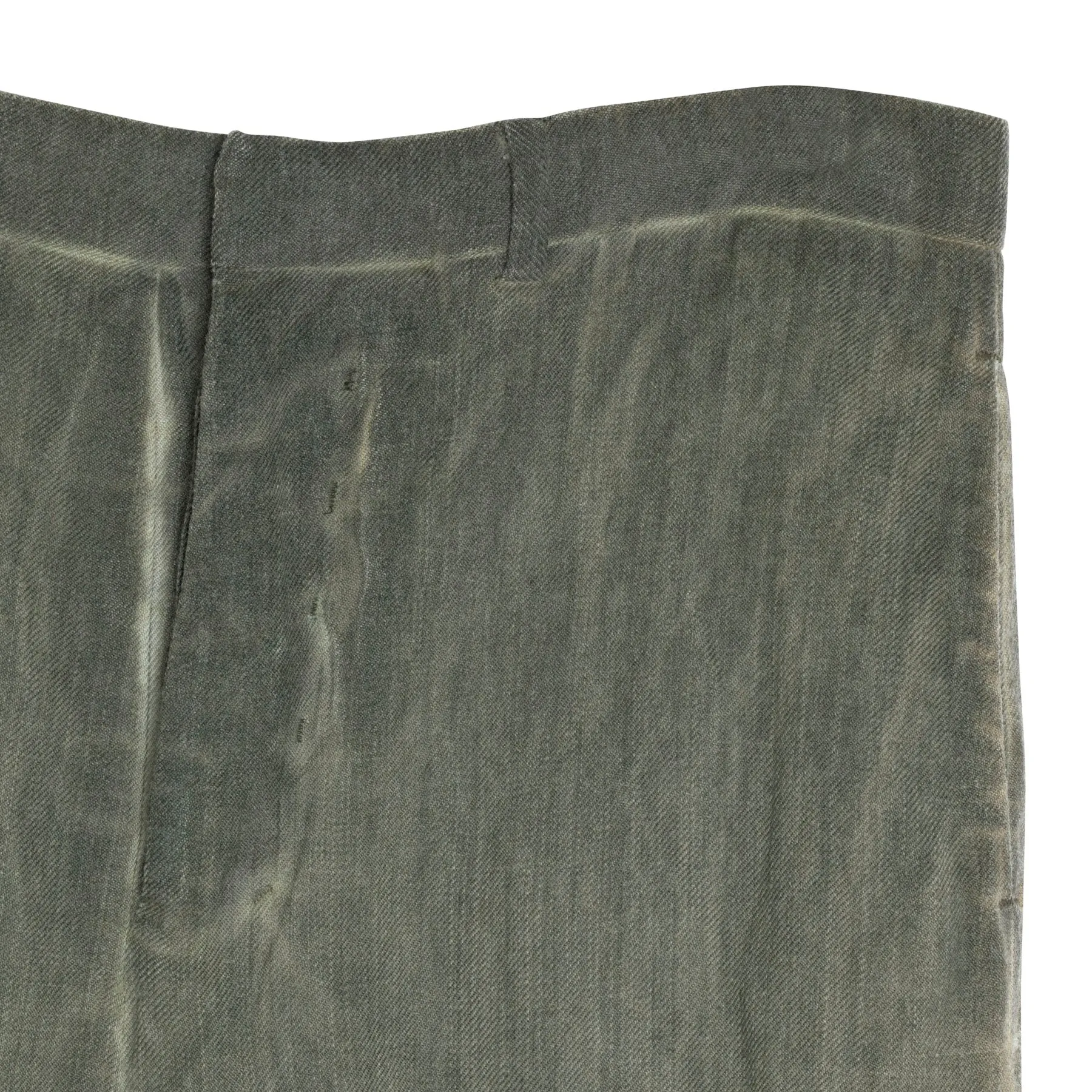 Cold Dyed Twill Weave Wool Aluminum Fiber Cropped Trousers