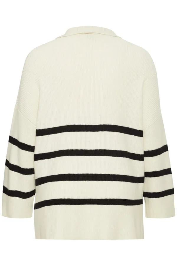 Collared V Neck Stripe Sweater *CLEARANCE*