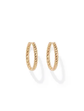 Emma Real Plated Twist Hoop Earrings