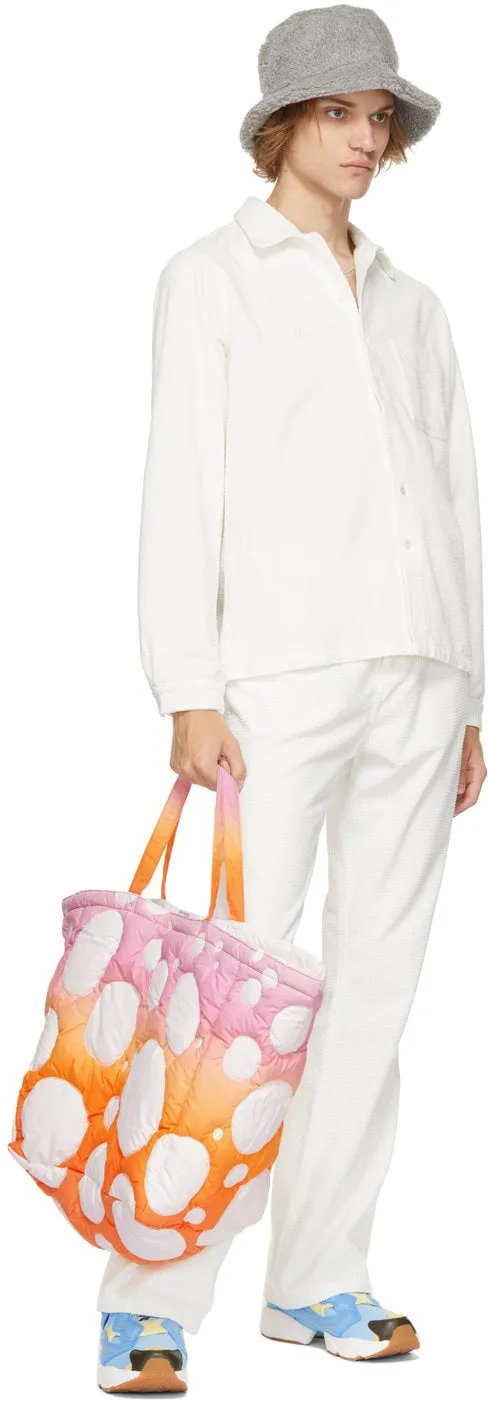 ERL White Waffle Corduroy Trousers