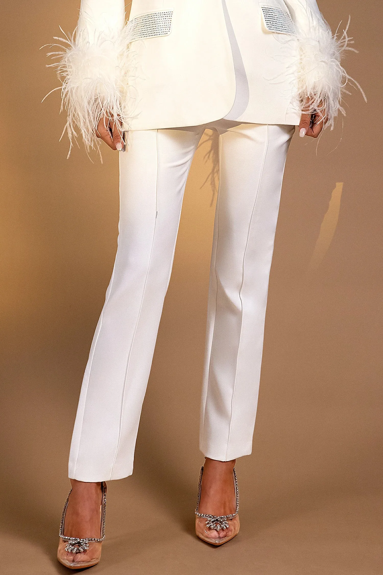 Gloria White Suit Trousers