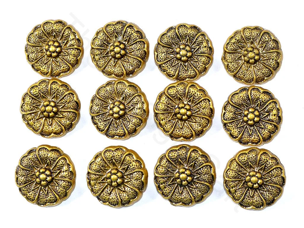 Golden Flower Coat Buttons