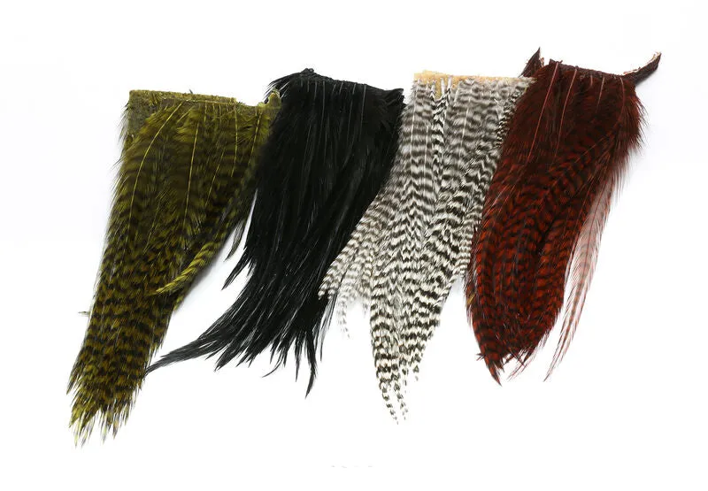 Hareline Bugger Hackle Patches Black