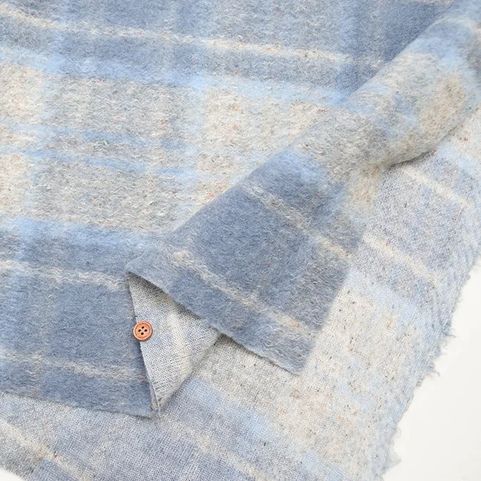 Italy-Made Evolution Tex Sliver Knit Fabric - Check