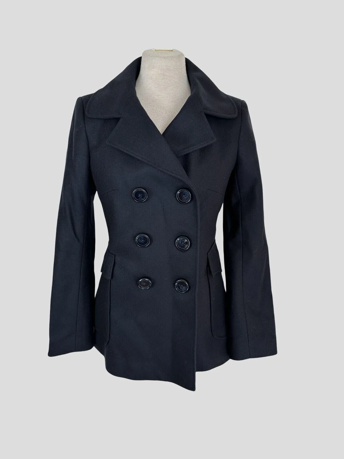 Jane navy wool blend jacket size UK10/US6
