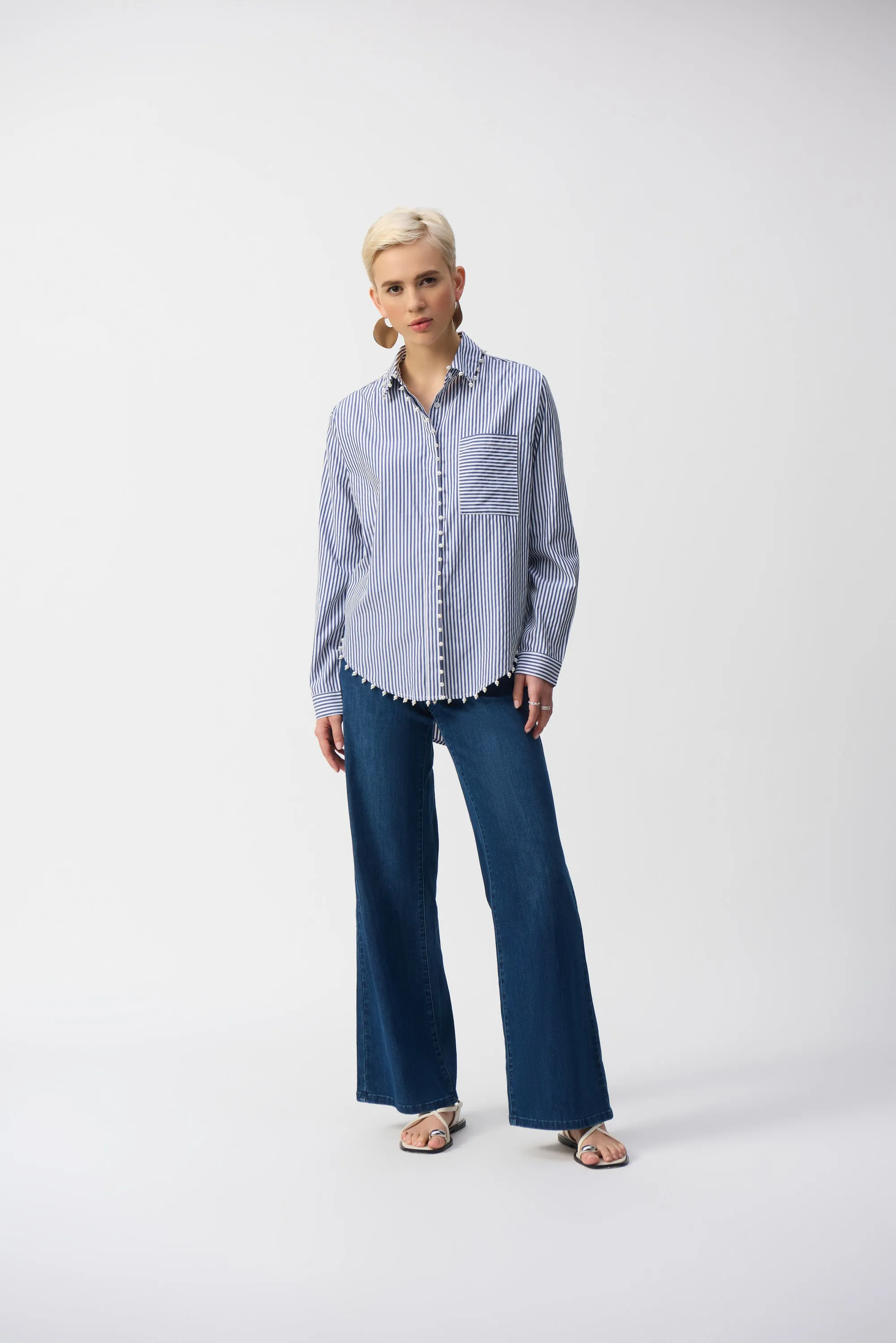 JOSEPH RIBKOFF BLUE LDS BLOUSE 251942 125