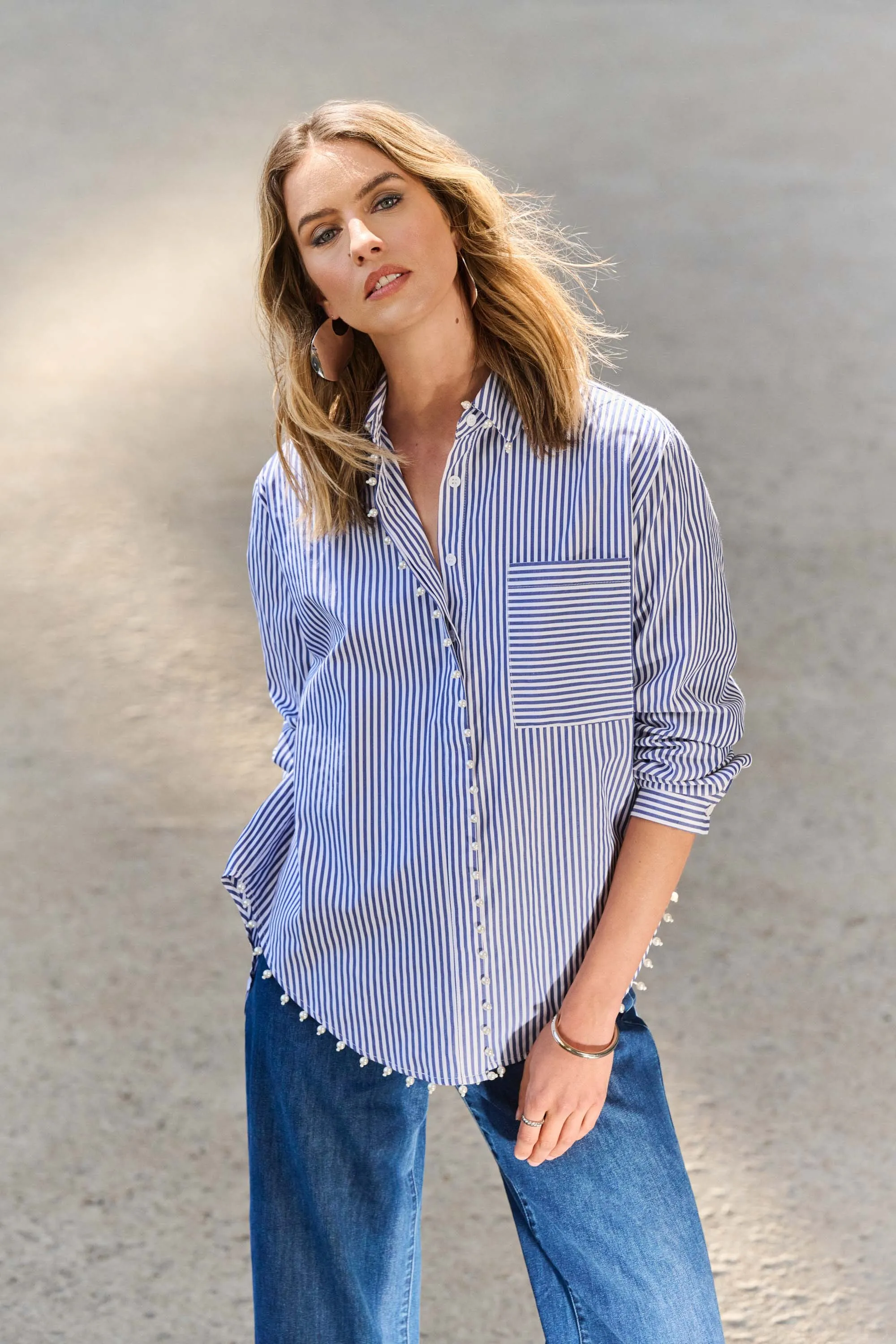 JOSEPH RIBKOFF BLUE LDS BLOUSE 251942 125