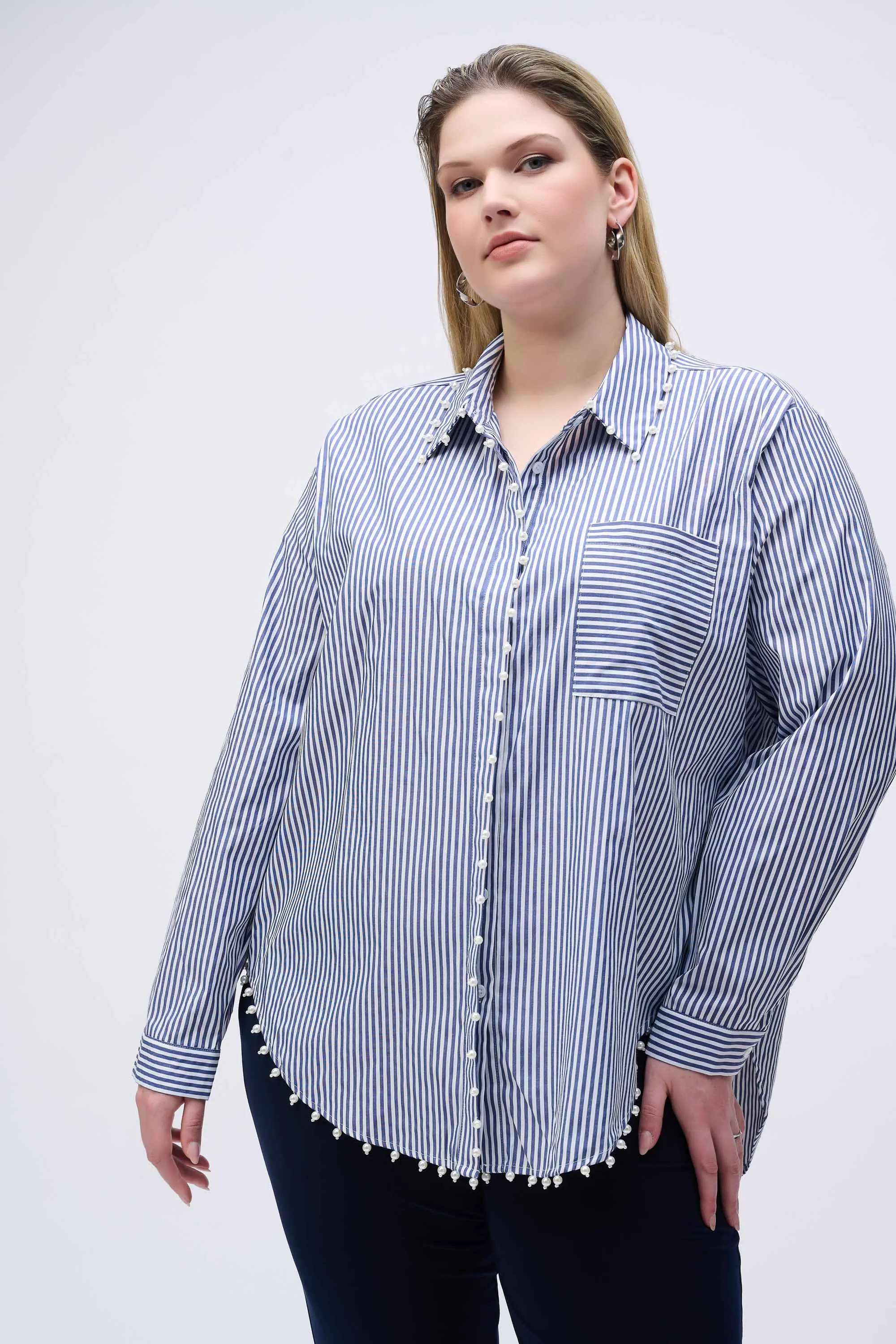 JOSEPH RIBKOFF BLUE LDS BLOUSE 251942 125