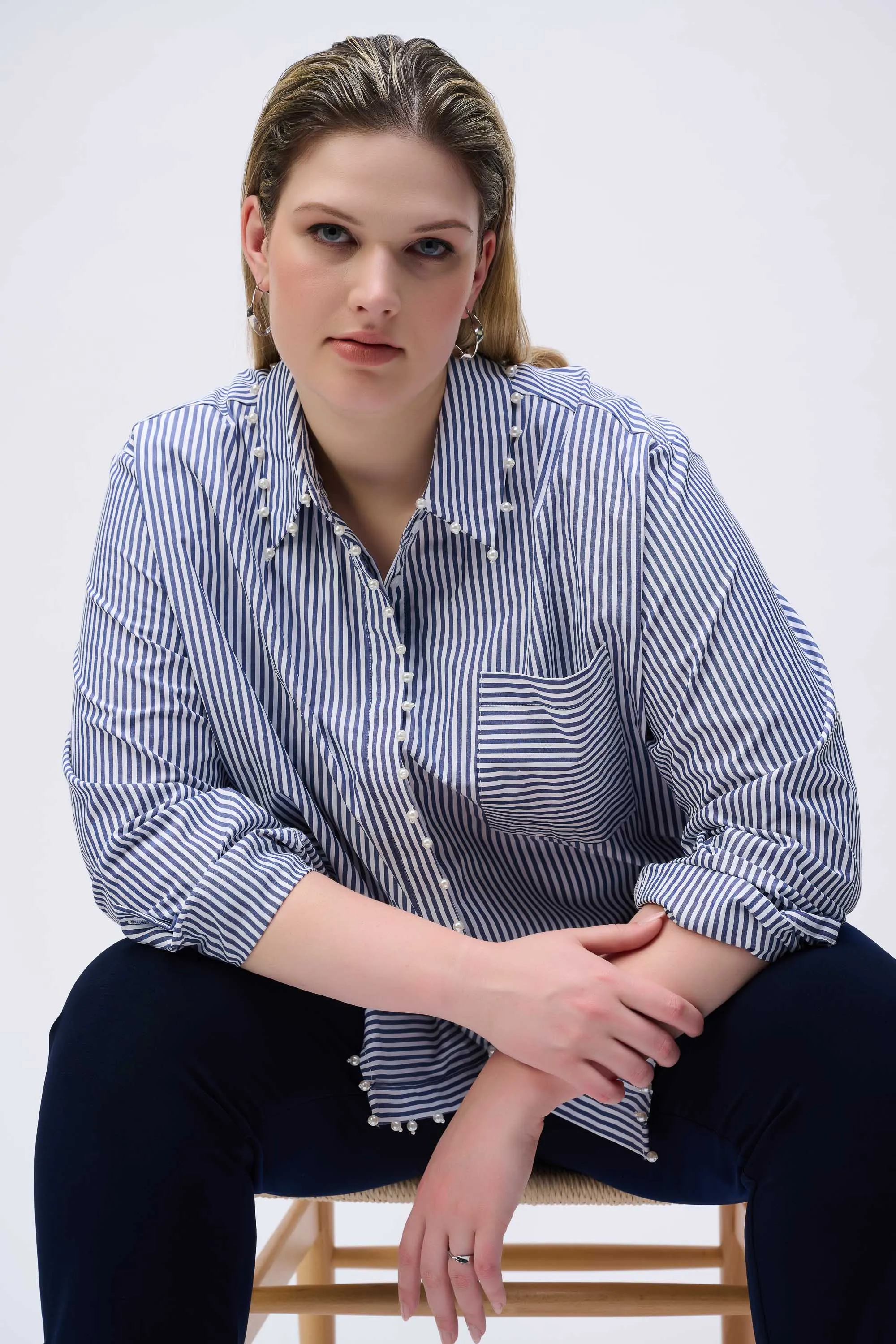 JOSEPH RIBKOFF BLUE LDS BLOUSE 251942 125
