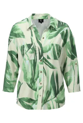 K-design - Oversized blouse met print, knopen en zakjes (A311P941)