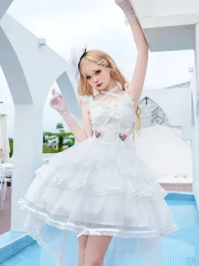 Lolita Ruffled Rose Flared Dress