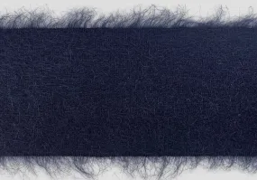 Luxurious Midnight Navy Mohair Blend Trim (Made in Italy)