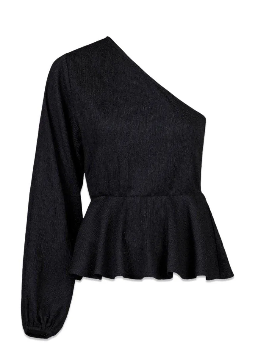 McCartney Plisse Blouse - Black
