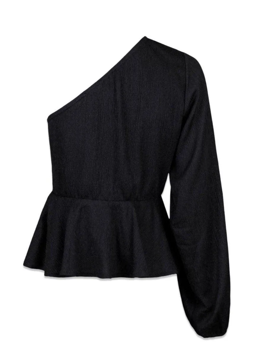 McCartney Plisse Blouse - Black
