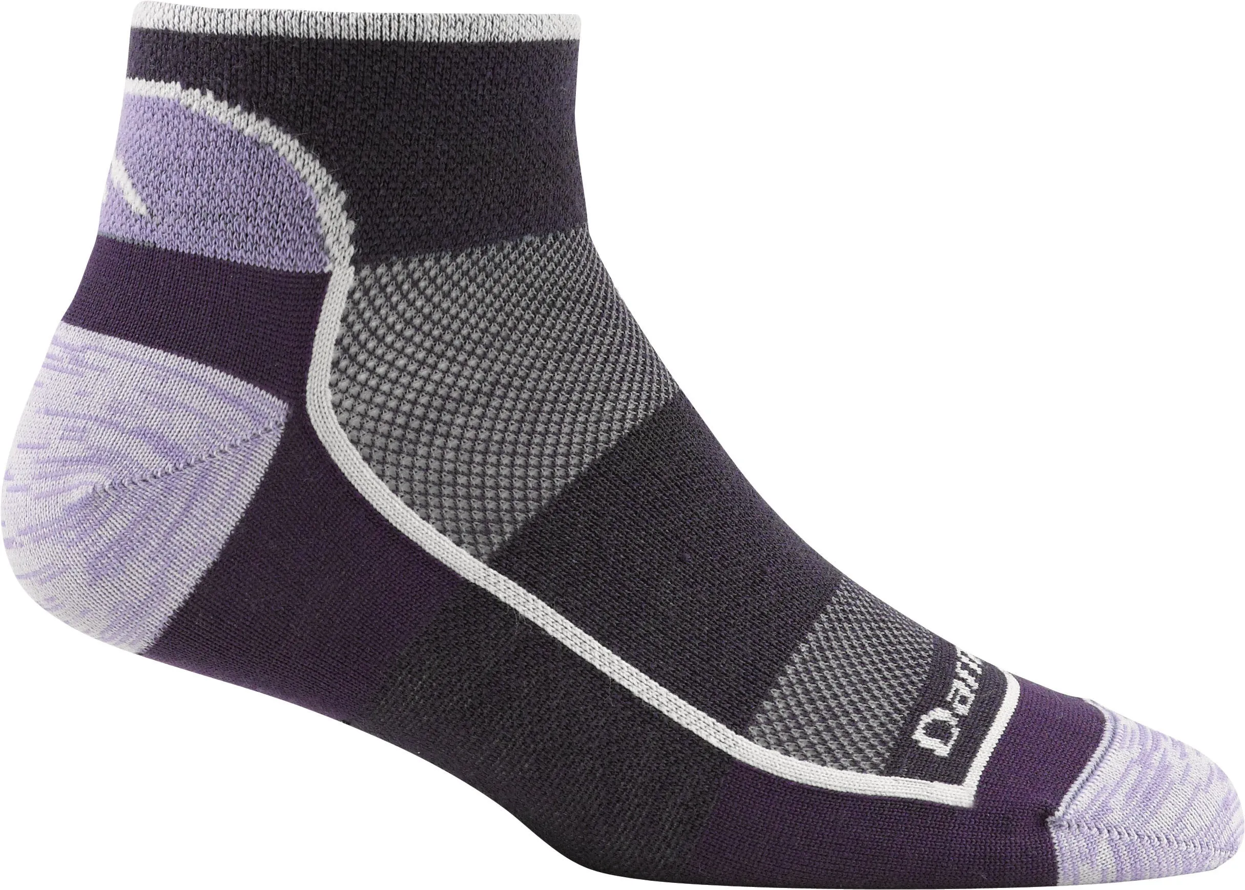 Merino Wool Team DTV Light 1/4 Socks (Women's)-Small-Purple