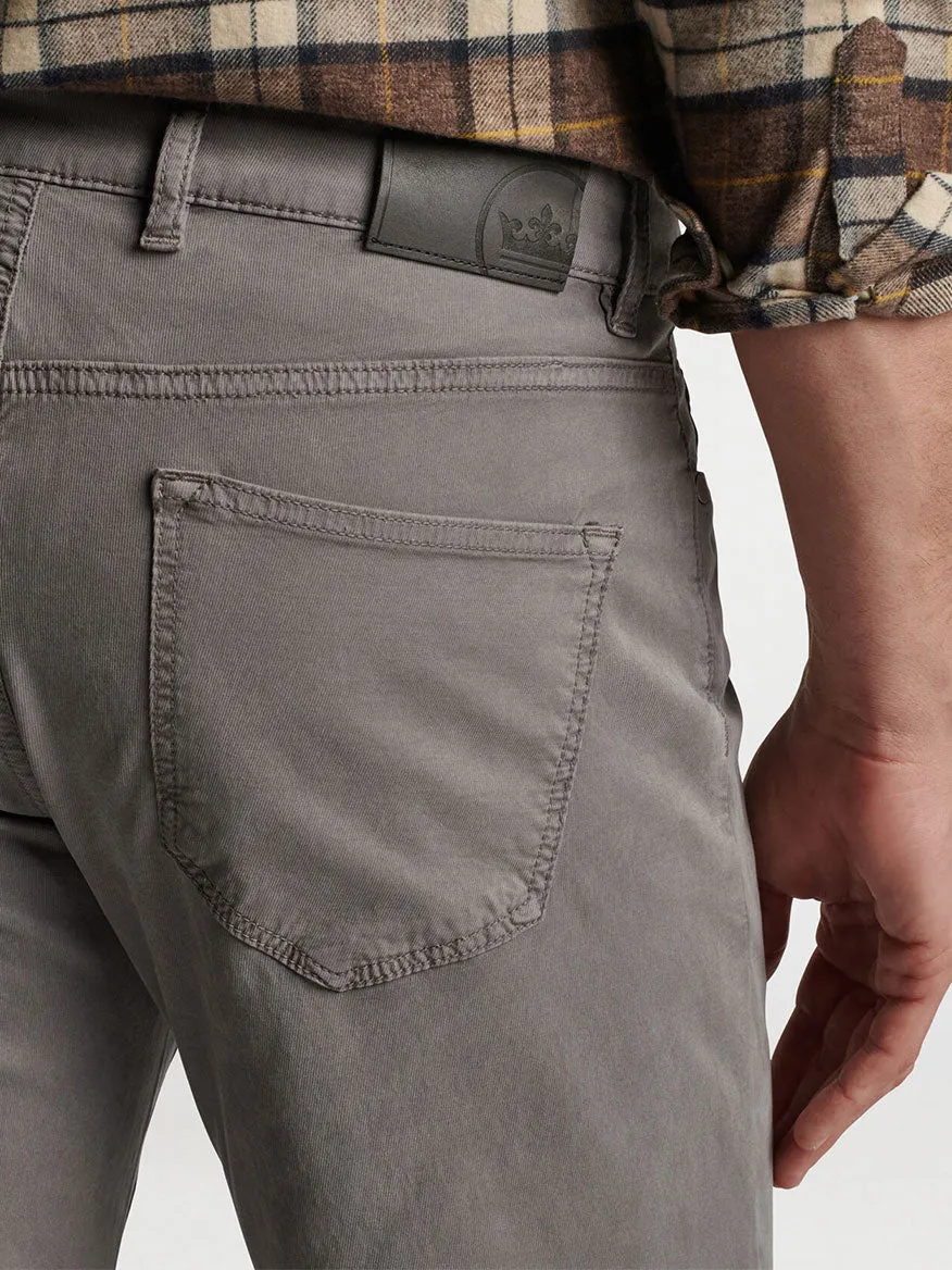 Peter Millar Wayfare Five-Pocket Pant in Nickel