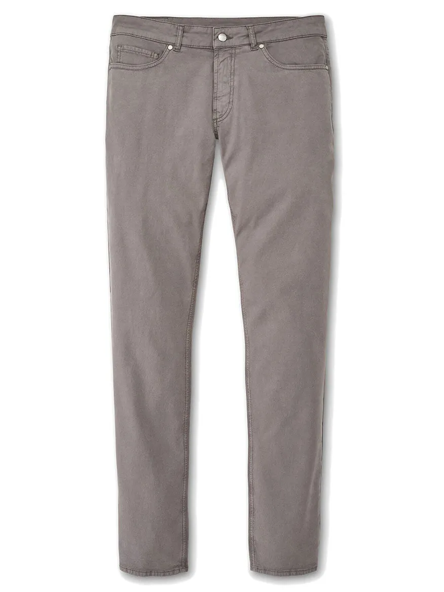 Peter Millar Wayfare Five-Pocket Pant in Nickel