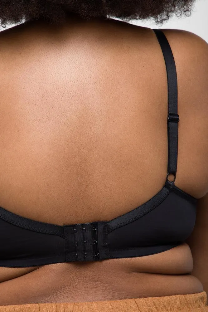 Plus Size 2 Pack T-Shirt Bras Black & Natural