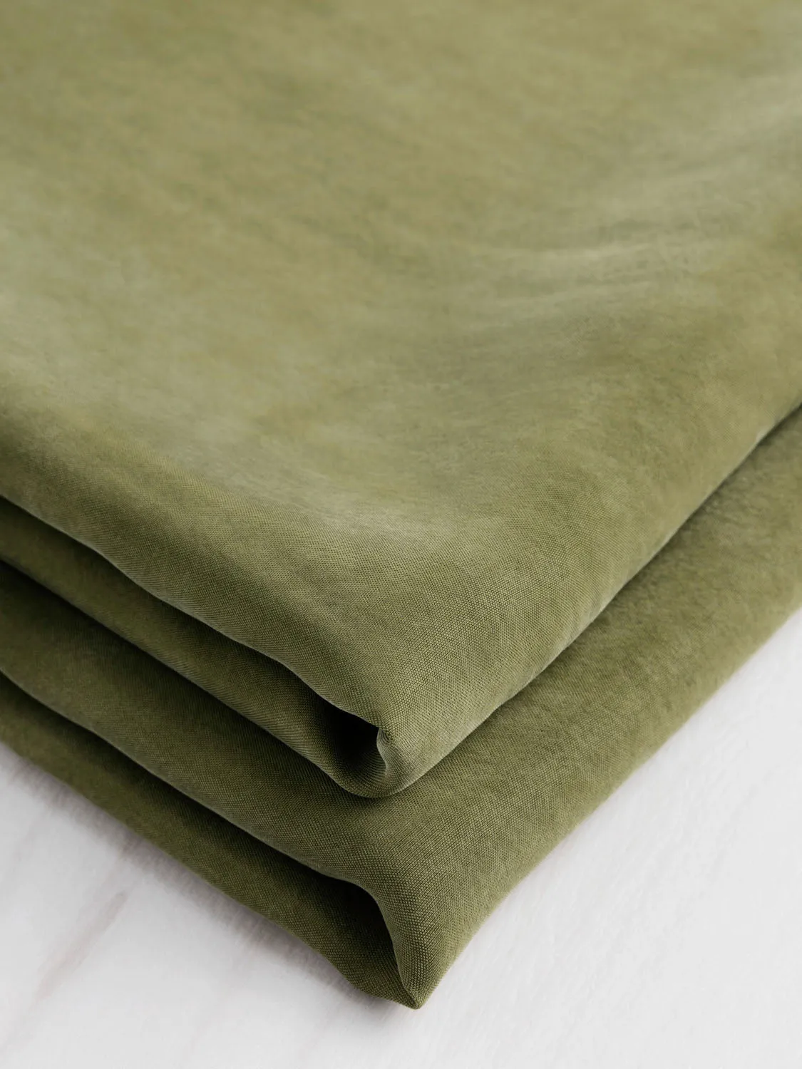 Sandwashed Cupro - Moss
