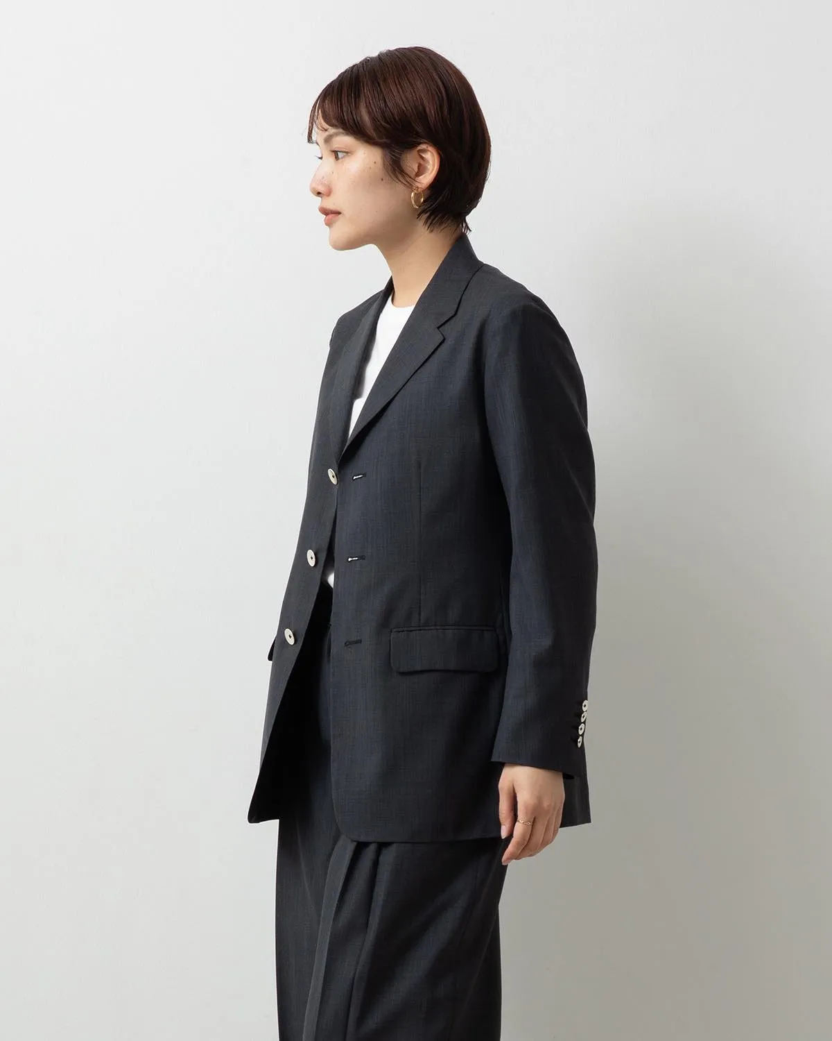 SHEER WOOL UNCON JACKET