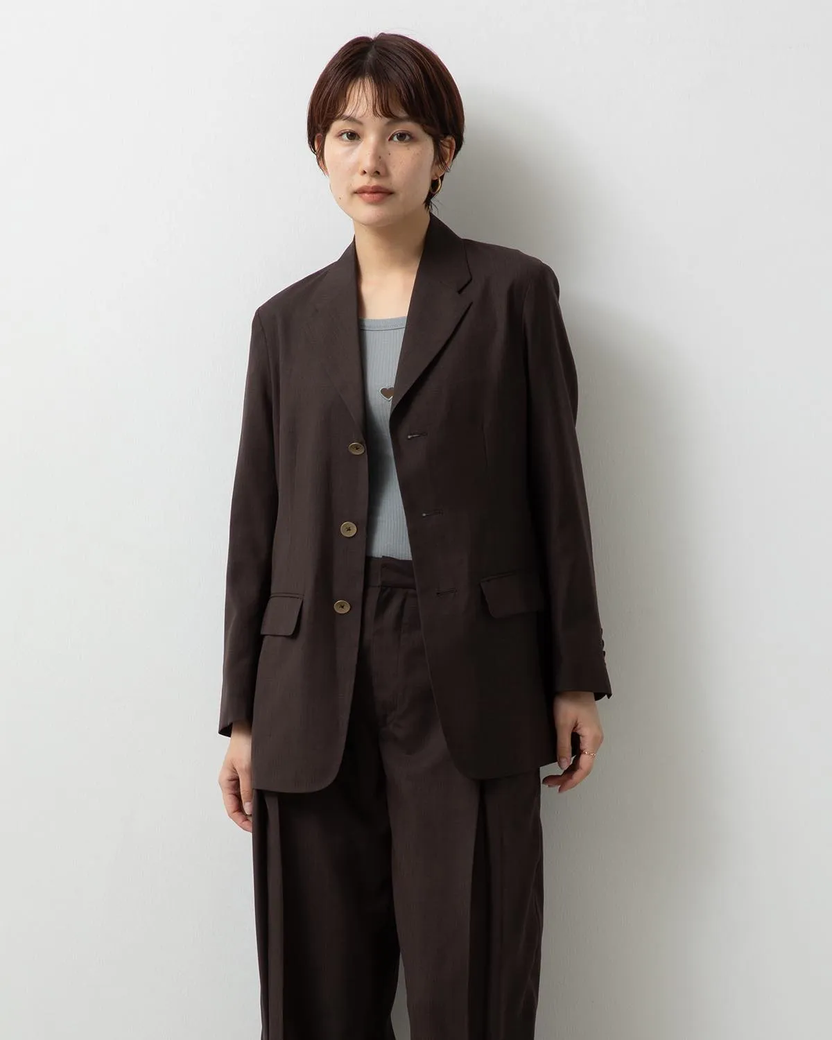 SHEER WOOL UNCON JACKET