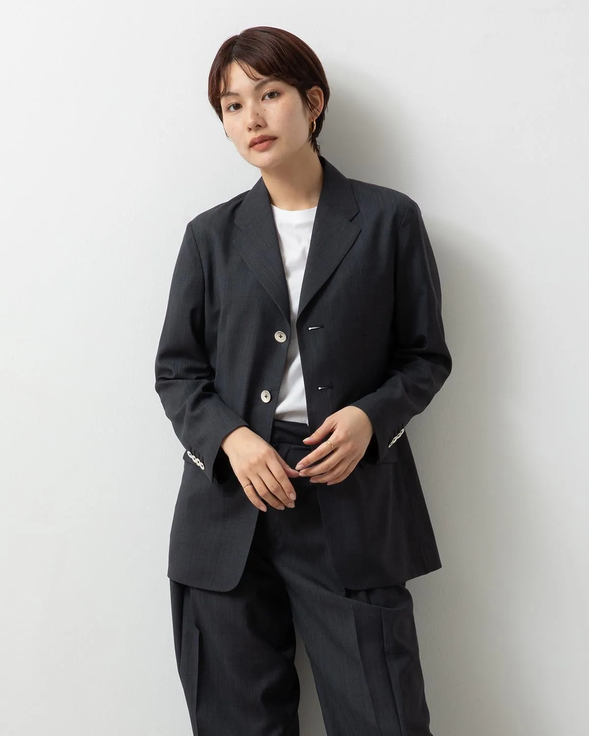 SHEER WOOL UNCON JACKET