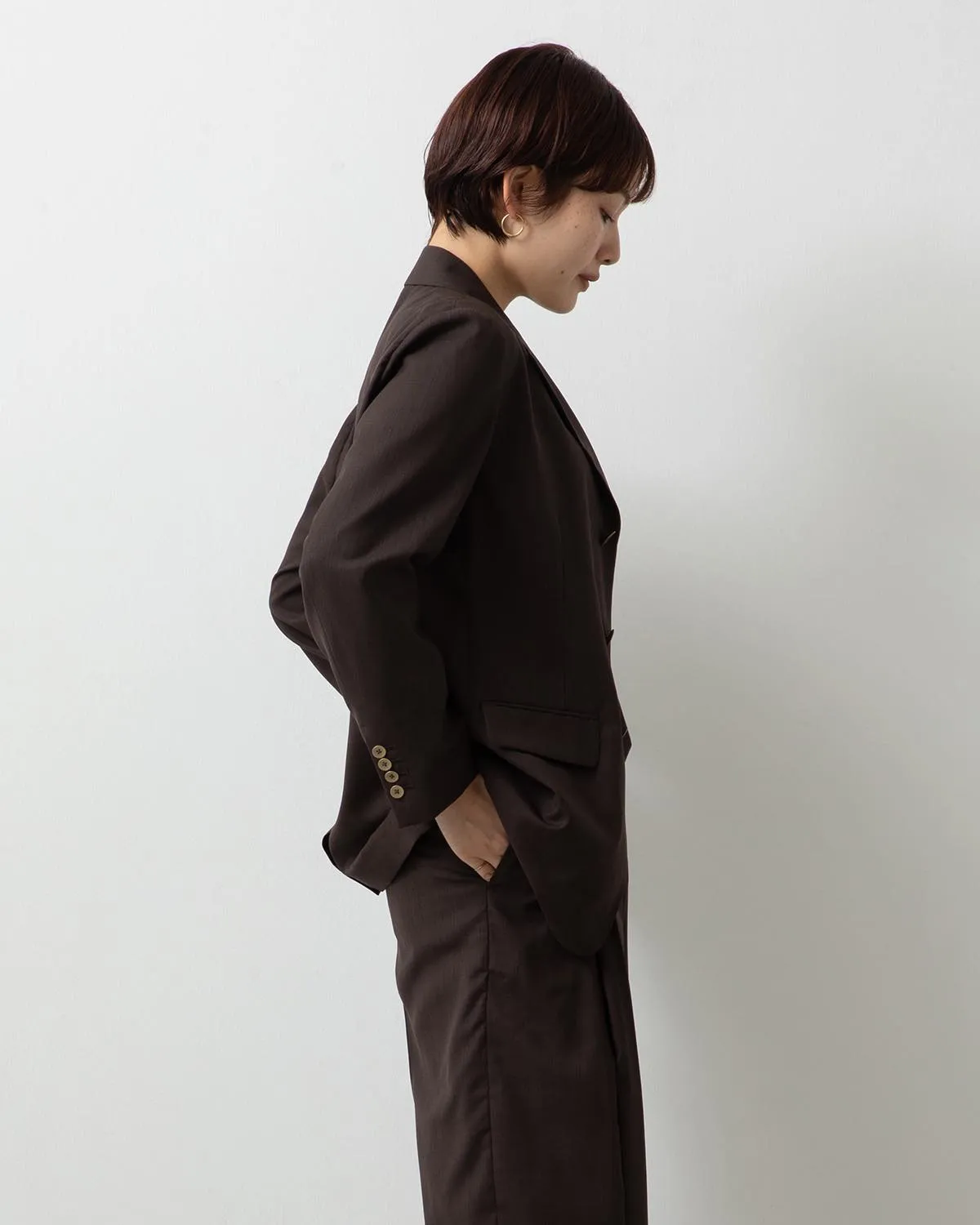 SHEER WOOL UNCON JACKET