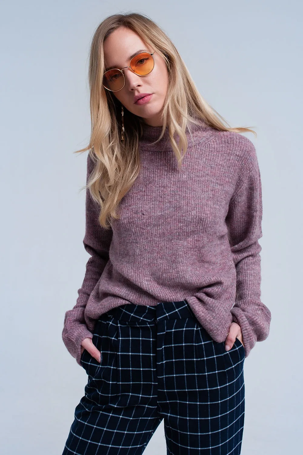 Soft knit lilac sweater