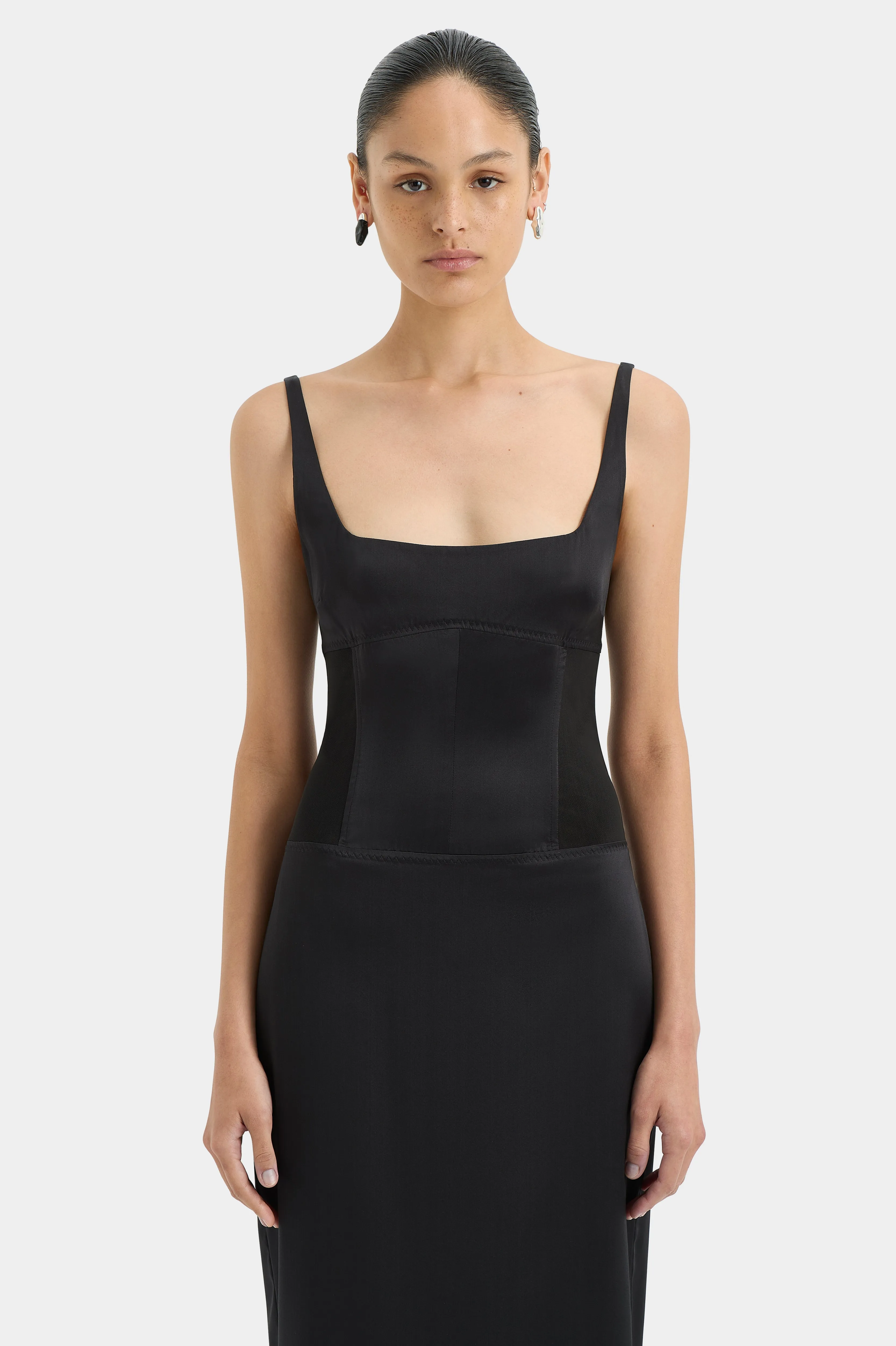 Sonora Evening Midi Dress, Black