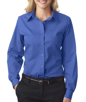 ultraclub ladies' easy-care broadcloth - french blue (s)
