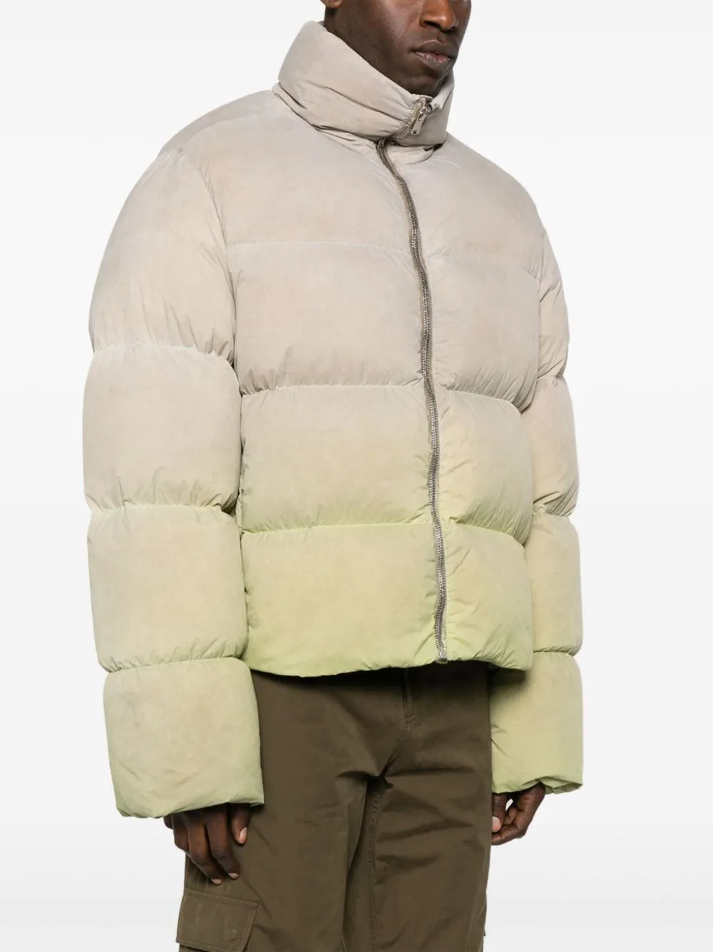 x Rick Owens Cyclopic gradient padded jacket